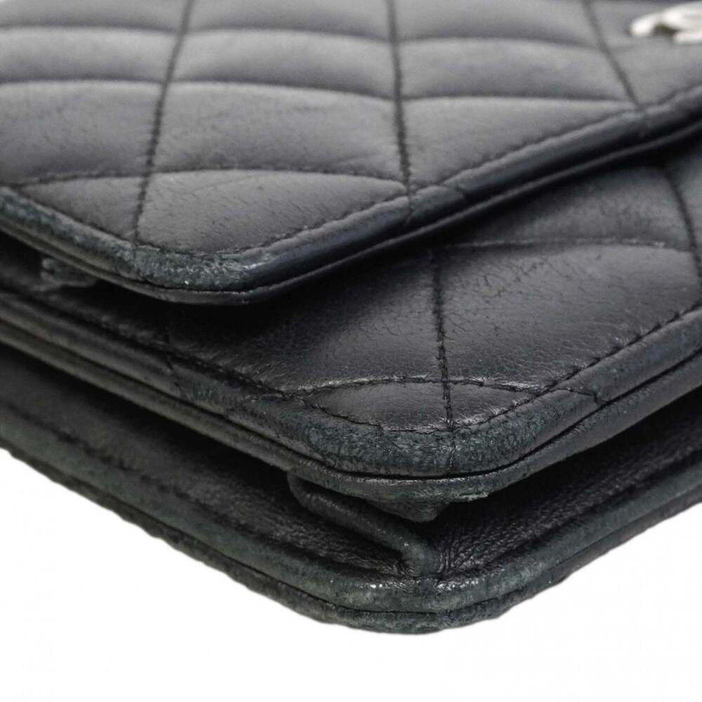 CHANEL Authentic Black Lambskin Leather Wallet - Picture 9 of 13